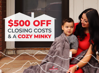 mom and son wrapped in a minky blanket