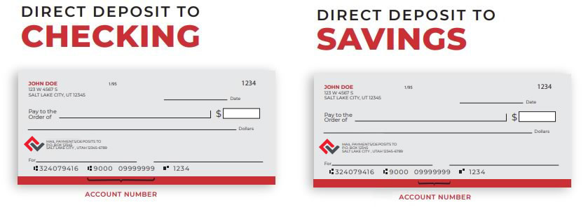direct deposit to checking and savings check